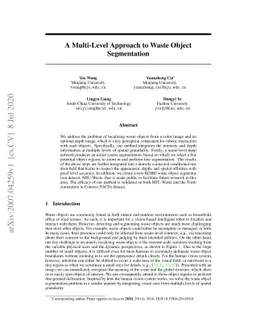 A Multi-Level Approach to Waste Object Segmentation