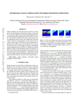 Deformable spatial propagation network for depth completion