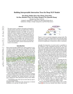 Building Interpretable Interaction Trees for Deep NLP Models