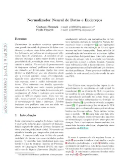 Normalizador Neural de Datas e Endereços