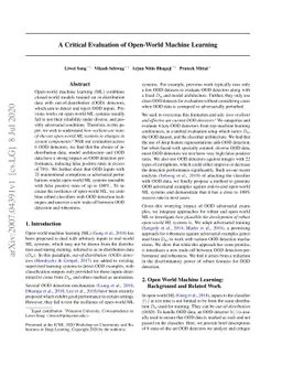 A Critical Evaluation of Open-World Machine Learning