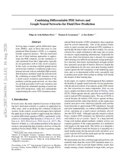 Combining Differentiable PDE Solvers and Graph Neural Networks for Fluid
  Flow Prediction