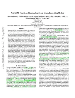 NASGEM: Neural Architecture Search via Graph Embedding Method
