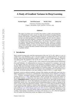 A Study of Gradient Variance in Deep Learning