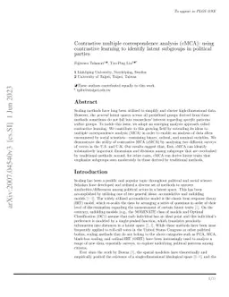 Contrastive Multiple Correspondence Analysis (cMCA): Using Contrastive
  Learning to Identify Latent Subgroups in Political Parties