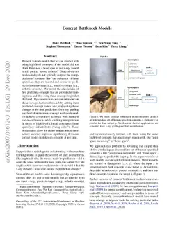 Concept Bottleneck Models