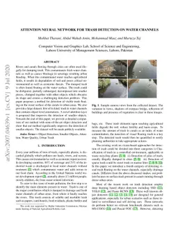 Attention Neural Network for Trash Detection on Water Channels