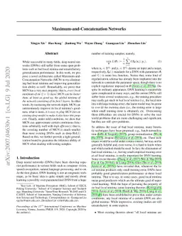 Maximum-and-Concatenation Networks