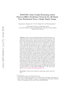 JGR-P2O: Joint Graph Reasoning based Pixel-to-Offset Prediction Network
  for 3D Hand Pose Estimation from a Single Depth Image