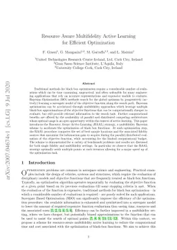 Resource Aware Multifidelity Active Learning for Efficient Optimization