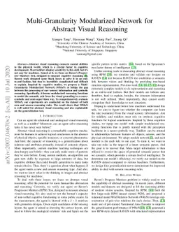 Multi-Granularity Modularized Network for Abstract Visual Reasoning