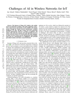 Challenges of AI in Wireless Networks for IoT