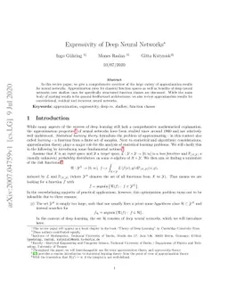 Expressivity of Deep Neural Networks