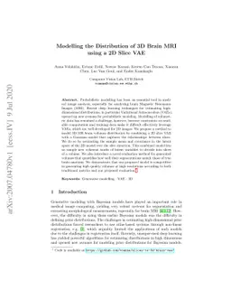 Modelling the Distribution of 3D Brain MRI using a 2D Slice VAE