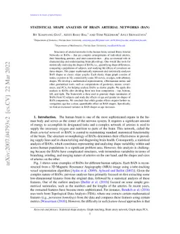 Statistical Shape Analysis of Brain Arterial Networks (BAN)