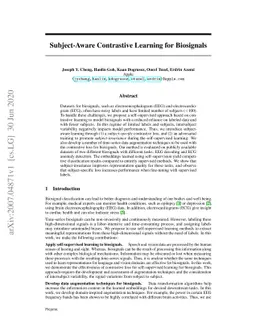 Subject-Aware Contrastive Learning for Biosignals