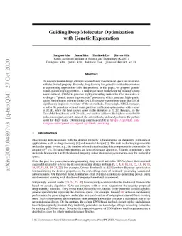Guiding Deep Molecular Optimization with Genetic Exploration