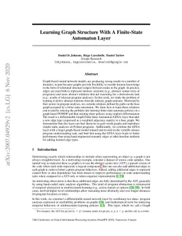 Learning Graph Structure With A Finite-State Automaton Layer