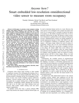 Anyone here? Smart embedded low-resolution omnidirectional video sensor
  to measure room occupancy