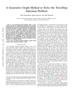 A Generative Graph Method to Solve the Travelling Salesman Problem