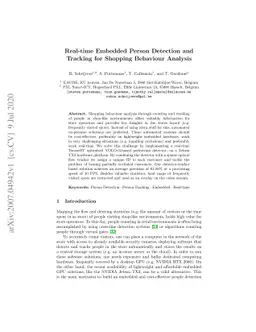 Real-time Embedded Person Detection and Tracking for Shopping Behaviour
  Analysis