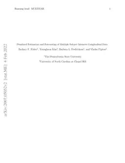 Penalized Estimation and Forecasting of Multiple Subject Intensive
  Longitudinal Data