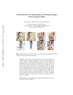 A Benchmark for Inpainting of Clothing Images with Irregular Holes
