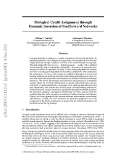 Biological credit assignment through dynamic inversion of feedforward
  networks