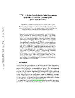 FC2RN: A Fully Convolutional Corner Refinement Network for Accurate
  Multi-Oriented Scene Text Detection