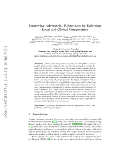 Improving Adversarial Robustness by Enforcing Local and Global
  Compactness