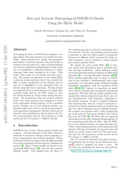 Fast and Accurate Forecasting of COVID-19 Deaths Using the SIkJ$α$
  Model