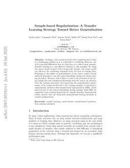 Sample-based Regularization: A Transfer Learning Strategy Toward Better
  Generalization
