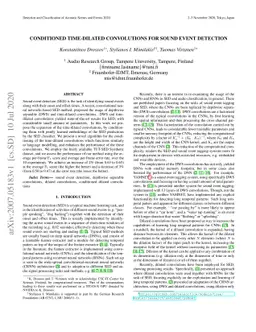 Conditioned Time-Dilated Convolutions for Sound Event Detection