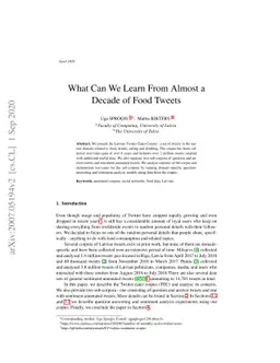 What Can We Learn From Almost a Decade of Food Tweets