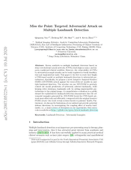 Miss the Point: Targeted Adversarial Attack on Multiple Landmark
  Detection