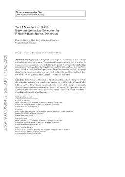 To BAN or not to BAN: Bayesian Attention Networks for Reliable Hate
  Speech Detection