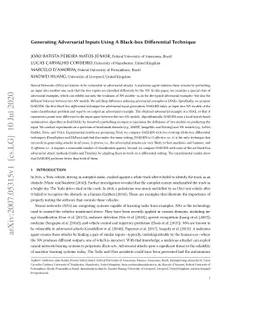 Generating Adversarial Inputs Using A Black-box Differential Technique