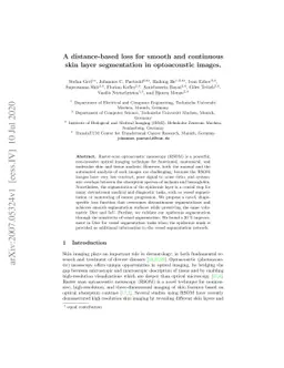 A distance-based loss for smooth and continuous skin layer segmentation
  in optoacoustic images