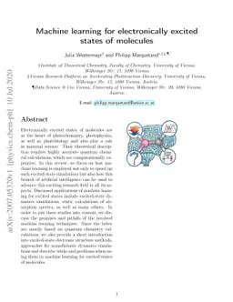 Machine learning for electronically excited states of molecules
