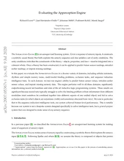 Evaluating the Apperception Engine