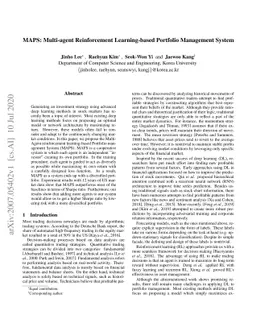 MAPS: Multi-agent Reinforcement Learning-based Portfolio Management
  System