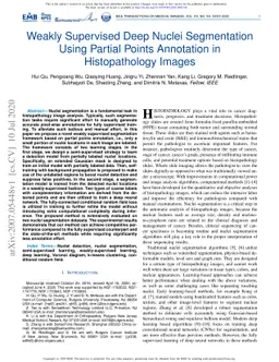 Weakly Supervised Deep Nuclei Segmentation Using Partial Points
  Annotation in Histopathology Images