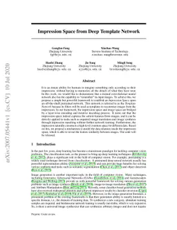 Impression Space from Deep Template Network