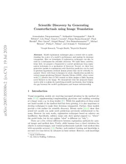 Scientific Discovery by Generating Counterfactuals using Image
  Translation