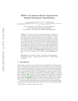 ISINet: An Instance-Based Approach for Surgical Instrument Segmentation
