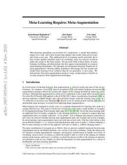 Meta-Learning Requires Meta-Augmentation