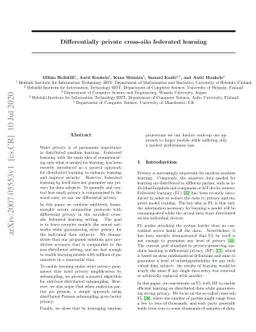 Differentially private cross-silo federated learning