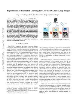 Experiments of Federated Learning for COVID-19 Chest X-ray Images