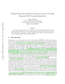 Weighted First-Order Model Counting in the Two-Variable Fragment With
  Counting Quantifiers