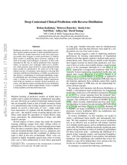 Deep Contextual Clinical Prediction with Reverse Distillation